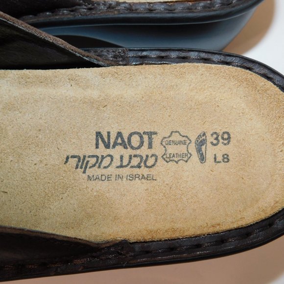 Naot Slip On Leather Mules Size 39 (US Size 8) Clog Comfort Shoes - Picture 12 of 13